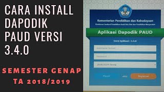 Cara Install Dapodik PAUD Versi 340 [upl. by Campball]