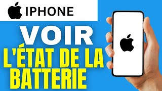 Comment voir létat de la batterie iphone [upl. by Hilarius]