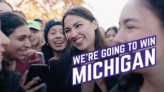 Were going to deliver Michigan and were going to win  Alexandria OcasioCortez [upl. by Idnic464]