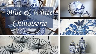 Blue amp White Porcelain Chinoiserie  Chinoiserie Chic  Open Floorplan Chinoiserie Decor [upl. by Ateval5]