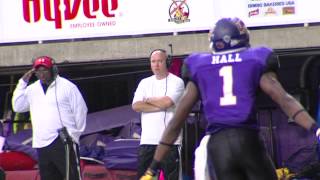 UNI Football Deiondre Hall gets sack against Drake [upl. by Tenneb]