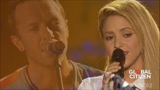 Coldplay  Yellow Feat Shakira Live Global Citizen Festival Hamburg 2017 [upl. by Gass]