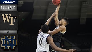 Wake Forest vs Notre Dame Full Game Replay  202021 ACC Mens Basketball [upl. by Yannodrahc]