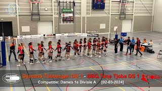 Volleybal Dames 1e Divisie A Dynamo Tubbergen D1  BBQ Time Tjoba D1 02032024 [upl. by Pacifica258]