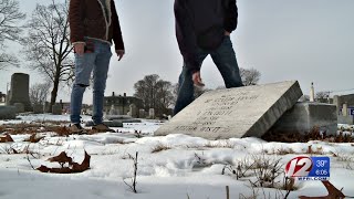 Cemetery vandalism unveils grave site mixup [upl. by Berthold]