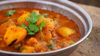 Delicious INDIAN CURRY With Rice Recipe  Traditional INDIAN LUNCH COOKING [upl. by Gene851]