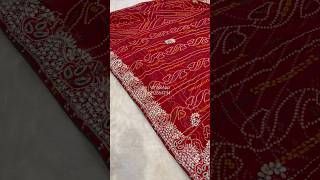 🔥Pure Viscose Georgette Saree With Handwork saree ytshorts shorts [upl. by Aihtela]