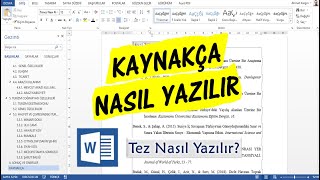 Tez Yazımı 44 Bölüm I Kaynakça Nasıl Yazılır [upl. by Talya]