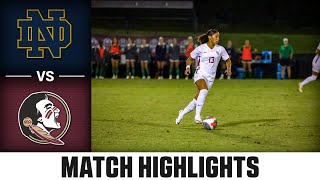 Notre Dame vs Florida State ACC Womens Soccer Highlights 2023 [upl. by Atterehs]