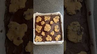 Brookie Brownies Cookie dough baked into the brownie 😍 brownie brownies cookies chocolate [upl. by Ramat]