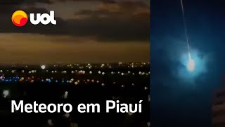 Meteoro ilumina a noite do Piauí com clarão surpreendente veja vídeos [upl. by Kester334]