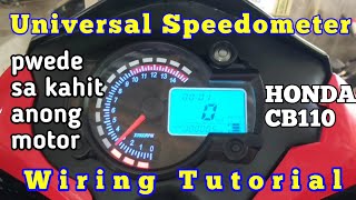 Part 2 DIGITAL SPEEDOMETER FOR ALL MOTORCYCLE WIRING CONNECTION  TAGALOG TUTORIAL  CB 11O [upl. by Asiluy]