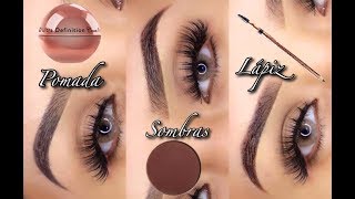 COMO HACER CEJAS CON GEL  SOMBRA  LAPIZ [upl. by Katusha]