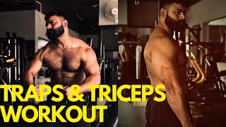 Triceps and traps workout [upl. by Odrareve]