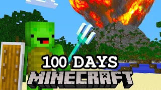 100 Days on a Volcanic Island in Minecraft [upl. by Aicnorev]