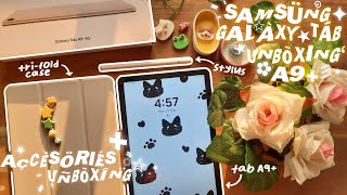 Samsung Galaxy Tab A9 5G Unboxing  Accessories Unboxing 🤍 [upl. by Gerhardine]