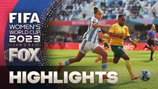 Argentina vs South Africa Highlights  2023 FIFA Womens World Cup [upl. by Sokul]