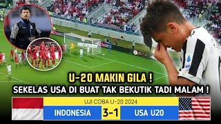 🔴GEMPARKAN ASEAN TADI MALAM  INDONESIA U20 3 VS USA U20 1  Laga Uji Coba U20 2024  Berita [upl. by Helmer]