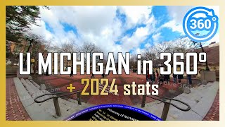 2024 UNIVERSITY OF MICHIGAN 360° VR walkingdriving tour [upl. by Rabelais]