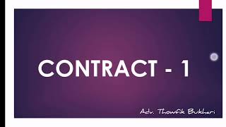 CONTRACT LAW  1 DEFINITION OF CONTRACT amp PROPOSAL [upl. by Anidal]