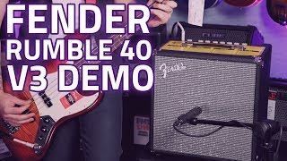 Fender Rumble 40 V3 Bass Guitar Combo Review  Huge Fender Sound Portable Package [upl. by Anizor]