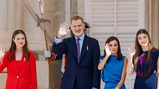 Princess Leonor of Spain means business in fiery red Carolina Herrera power suit [upl. by Romulus]