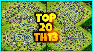 NEW BEST TH13 BASE WARTROPHY Base Link 2023 Top20 Town Hall 13 Farming Base Clash of Clans [upl. by Alaunnoif619]