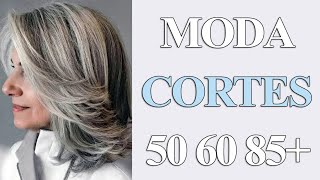 CORTES DE CABELLO MEDIANO PARA MUJERES DE 50 60 Y 85 AÑOS  CORTES PELO DE MODA PARA MUJERES [upl. by Jabon]