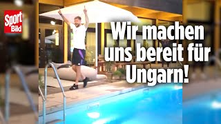 PoolWahnsinn DFBStars zocken sich in Ekstase  EMNews [upl. by Nosyk310]