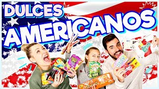 🇺🇸 ESPAÑOLES PRUEBAN DULCES AMERICANOS 🤪  Familia Carameluchi [upl. by Anson]