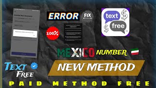 How to Fix Registration Failed With Error 6135  TextFree New Method  Mexico Number Method [upl. by Adelind966]