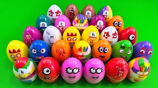 Rainbows Eggs 🌈 Cleaning Numberblocks Dinosaur Eggs with Rainbow SLIME Colorful Satisfying ASMR [upl. by Minni]