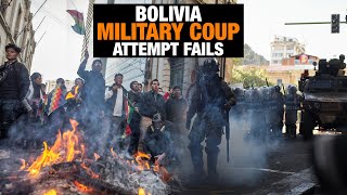 Bolivia Military Coup Attempt Armored Vehicle Crashes into Bolivian Presidential Palace  News9 [upl. by Ennairda]