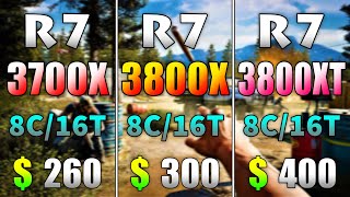 Ryzen 7 3700X vs Ryzen 7 3800X vs Ryzen 7 3800XT  PC Gameplay Benchmark Test [upl. by Kemme654]