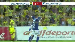 Bucaramanga vs Millonarios resumen y goles del triunfo 21 del Bucaramanga Fecha 12 Liga Águila [upl. by Naehgem]