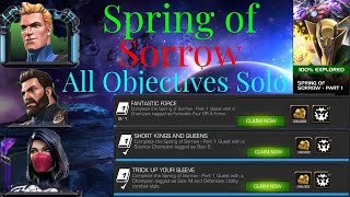 Spring of Sorrow Top Options and All 3 Objectives Solo  MCOC [upl. by Demakis317]