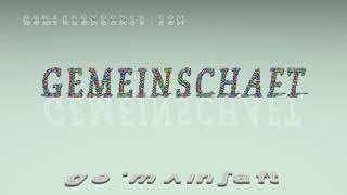 Gemeinschaft  pronunciation [upl. by Herc897]