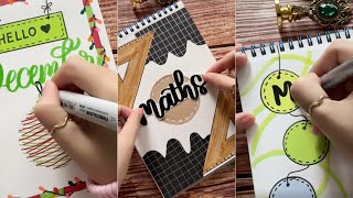 Top 5 Beautiful Assignment Front Page Design DIY Notebook Cover Designs NhuanDaoCalligraphy [upl. by Weisburgh]