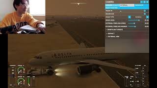 Live ATC  DCA to LaGuardia w Flyover NYC Manhattan at Night  VATSIM on MSFS [upl. by Annaeg]