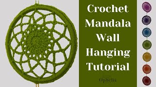 CROCHET DREAM CATCHER TUTORIAL  Rainbow Colour Wall Hanging [upl. by Mansoor132]