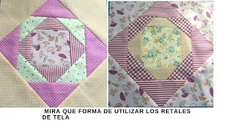 Patchwork Básico para principiantes con retales de tela [upl. by Llet]