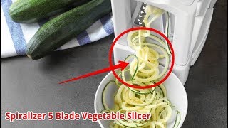 Spiralizer 5 Blade Vegetable Slicer Strongest and Heaviest Duty Best Veggie Pasta Spaghetti Maker [upl. by Ylrebmek450]