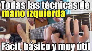 Clases de guitarra para principiantes 6 Como tocar con la mano izquierda Fácil y básico [upl. by Kingsley615]