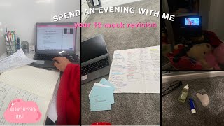 SPEND AN EVENING WITH ME  year 13 mock revision edition 📚🌌 [upl. by Ecreip]