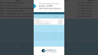 60 Second Integration Demo  Shopify  SYSPRO Order Synchronisation bpa softwareintegration [upl. by Aurelius]