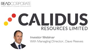 Calidus Resources Investor Webinar [upl. by Kieryt]