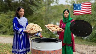 Daily life in the United States of America Making tandoori bread for breakfast A great weekend [upl. by Yziar662]