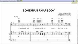 Bohemian Rhapsody by Queen  Piano Sheet MusicTeaser [upl. by Akerue243]