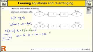 Forming Equations and Rearranging GCSE Further Maths revision Exam paper practice amp help [upl. by Suhploda]