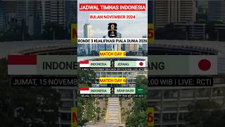 Jadwal Timnas Indonesia Kualifikasi Piala Dunia Bulan November 2024 [upl. by Lou793]